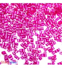 Beads 2mm - Glass Hexagonal - Pink